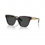 Versace VE4471B10887 moteriški akiniai nuo saulės - Havana rėmeliai, tamsiai pilki stiklai, 56mm