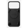 NOMAD Magnetic Leather Back, skirta iPhone 17 Pro – suderinama su MagSafe, Horween oda, juoda