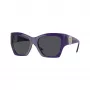 Versace VE4452-541987 moteriški akiniai nuo saulės, juodas cat eye rėmelis, pilki lęšiai, 55/19/135 mm