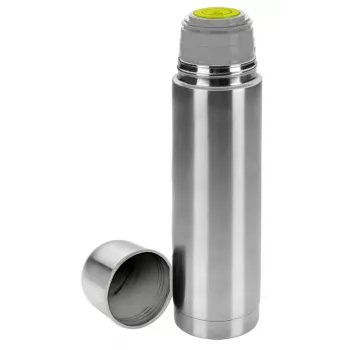 IBILI nerūdijančio plieno vakuuminė termostatinė kolba, 1000 ml, šlifuotas sidabras