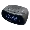 AIWA CR-09J FM radijo laikrodis su dvigubu žadintuvu, LED ekranu, juodas