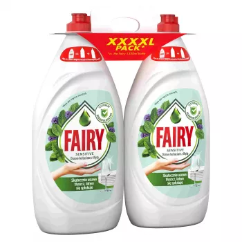 FAIRY Tea Tree & Mint indų ploviklis, 2 x 1350 ml