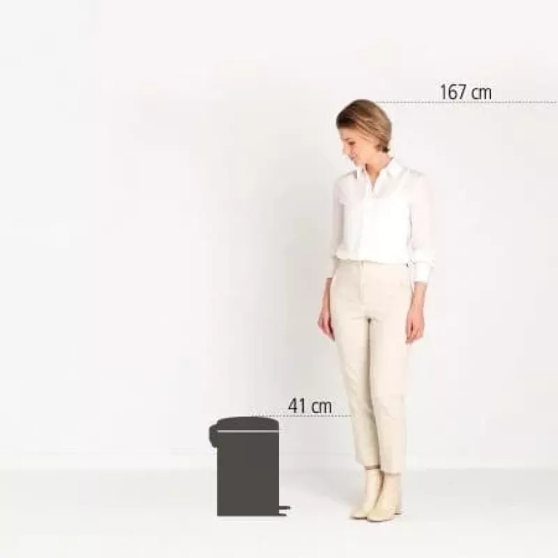 Brabantia NewIcon 12L pedal binas, Brilliant Steel