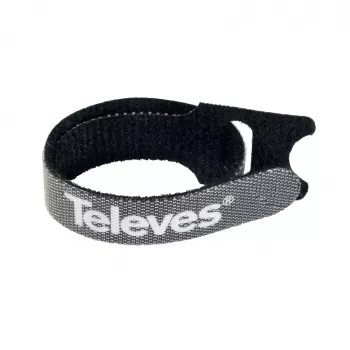 Televes KBL kibiosios juostos kabelių rišimui, 10 vnt., juodos, 15 mm x 250 mm 200102