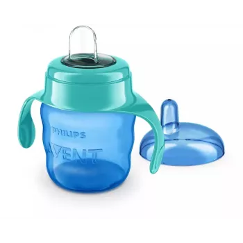 Philips AVENT Easy Sip mokomasis puodelis su rankenėlėmis, 6 mėn.+, 200ml, silikoninis snapelis, žalias