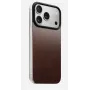 NOMAD Magnetic Leather Back, skirta iPhone 17 Pro, suderinama su MagSafe, Horween oda, Rustic Brown