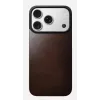 NOMAD Magnetic Leather Back, skirta iPhone 17 Pro, suderinama su MagSafe, Horween oda, Rustic Brown