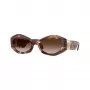 Versace VE4466U vyriški kvadratiniai acetatiniai akiniai nuo saulės, juodas rėmelis, pilki stiklai, 54mm VE4466U54613B
