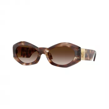 Versace VE4466U vyriški kvadratiniai acetatiniai akiniai nuo saulės, juodas rėmelis, pilki stiklai, 54mm VE4466U54613B