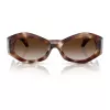 Versace VE4466U vyriški kvadratiniai acetatiniai akiniai nuo saulės, juodas rėmelis, pilki stiklai, 54mm VE4466U54613B