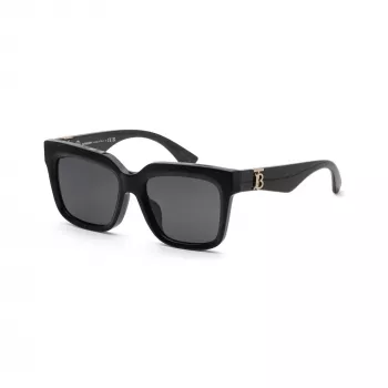 Burberry BE4419F300187 moteriški kvadratiniai akiniai nuo saulės, juodas rėmelis, pilki stiklai, 54mm