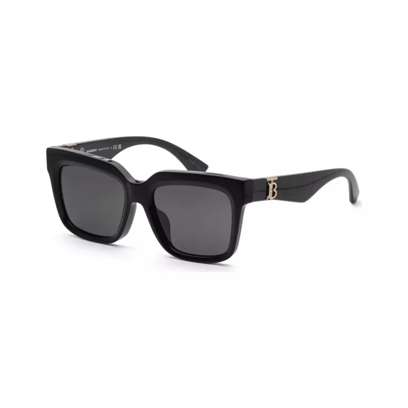 Burberry BE4419F300187 moteriški kvadratiniai akiniai nuo saulės, juodas rėmelis, pilki stiklai, 54mm