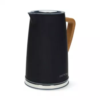Gastronoma 18130006 elektrinis virdulys, 1,7 L, 2200 W, nerūdijantis plienas, juodas, belaidis, 360° pagrindas
