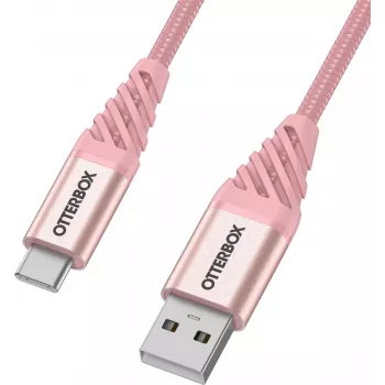 OtterBox Premium USB-A – USB-C laidas, 1 m, rožinio aukso spalvos, 78-52540