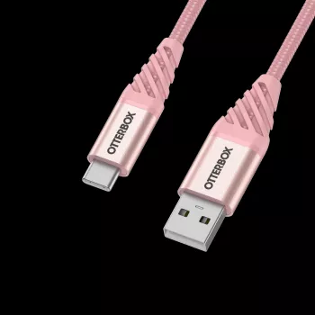 OtterBox Premium USB-A – USB-C laidas, 1 m, rožinio aukso spalvos, 78-52540