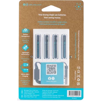 Pale Blue PB-AAA-C USB-C įkraunama ličio jonų AAA baterija