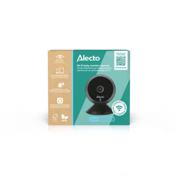Alecto SMARTBABY5BK skaitmeninis vaizdo kūdikio stebėjimo prietaisas, 2,4 GHz FHSS, 2,4 inch spalvotas LCD, naktinio matymo funkcija, dvipusis ryšys, temperatūros jutiklis, lopšinės, VOX, juodas