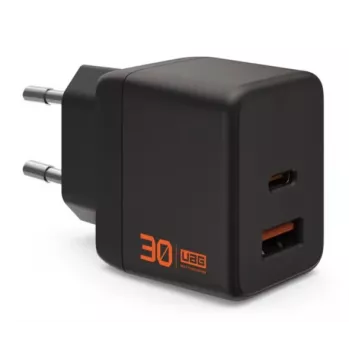 UAG Urban Armor Gear SRGE GaN sieninis įkroviklis 30W PD USB-C/USB-A juodas 9B443511V4040