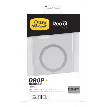 OtterBox React MagSafe dėklas Apple iPhone 16 Plus - permatomas