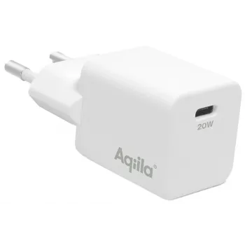 Aqiila Chargebird W1 20W USB-C sieninis įkroviklis, baltas AQWCW1PBI20W898