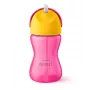 Philips Avent gertuvė su lanksčiu šiaudeliu, 300 ml, 12m+, rožinė