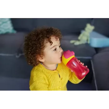 Philips Avent gertuvė su lanksčiu šiaudeliu, 300 ml, 12m+, rožinė