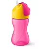 Philips Avent gertuvė su lanksčiu šiaudeliu, 300 ml, 12m+, rožinė