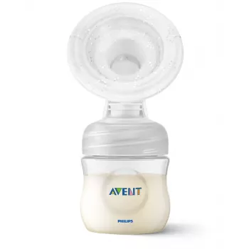 Philips Avent Lotus rankinis pieno siurblys su 3 laikymo indeliais ir adapteriu