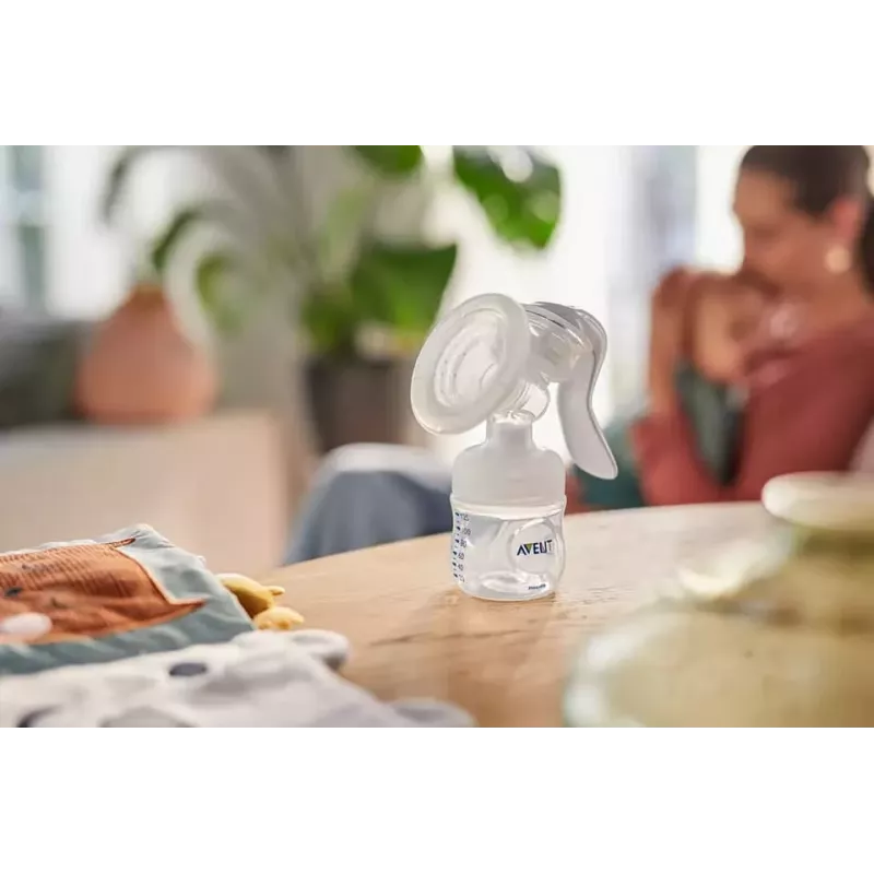 Philips Avent Lotus rankinis pieno siurblys su 3 laikymo indeliais ir adapteriu