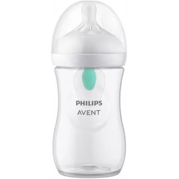 Philips Avent Natural Response prieškolikinis kūdikio buteliukas su AirFree ventiliacija 260 ml, vidutinio srauto žindukas, 1 mėn.+