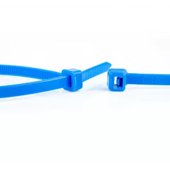 WKK mėlynos kabelių rišimo juostelės 100 x 2,5 mm, 100 vienetų, poliamidas 6.6 11032671