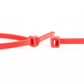 WKK raudoni laidų raiščiai 200 x 4,8 mm, 100 vienetų paketas 110126271