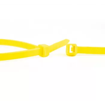 WKK geltoni nailono kabelių raiščiai 100 x 2,5 mm, 100 vnt. 11032471