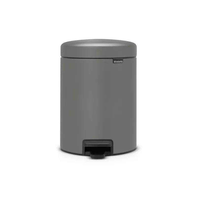 Brabantia NewIcon 5L pedalų šiukšlių dėžė, Mineral Concrete Grey