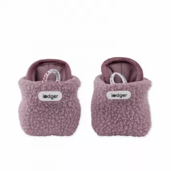 Lodger Slipper Teddy kūdikių šlepetės, rožinės, 6-12 mėnesių, neslystančiu padu, flisas