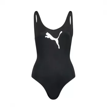 Puma Swim moteriškas vientisas maudymosi kostiumėlis juodas M dydis