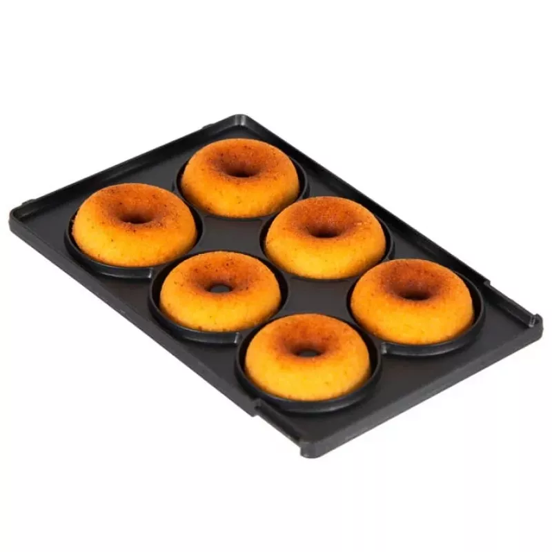 Trebs 6-in-1 Snack Maker Red – vaflių, sumuštinių, grilio, spurgų, poffertjes ir keksiukų keptuvas
