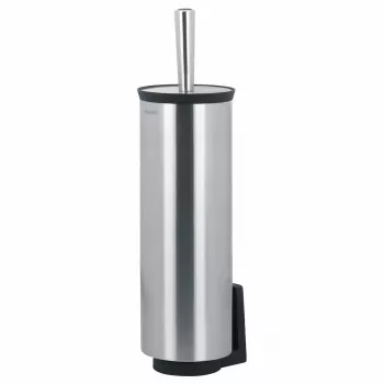 Brabantia ReNew tualeto šepetys su laikikliu, matinis plienas, tvirtinamas prie sienos arba pastatomas, keičiama šepetėlio galvutė
