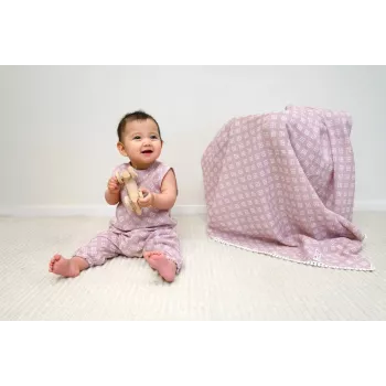 Lodger Hipster Tribe muslino vasarinės kūdikių hipsterio kelnės, rožinės, 62 cm