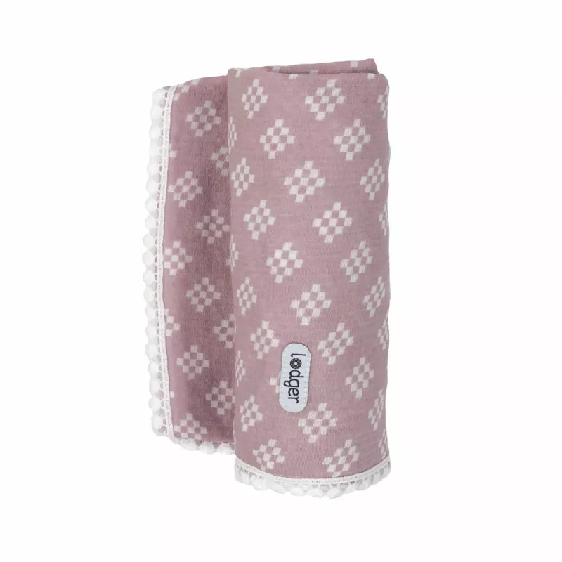 Lodger Swaddle Tribe muslininis vystyklų pledas 120x120 cm, rožinis