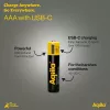 AQIILA AAA NiMH akumuliatoriai su USB-C, 1,2 V, 600 mAh, 4 vnt. AQ60AAA374C4