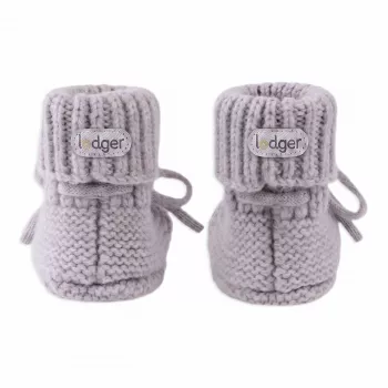 Lodger Slipper Merino Wool kūdikių batukai, Stone, 0-6 mėn.