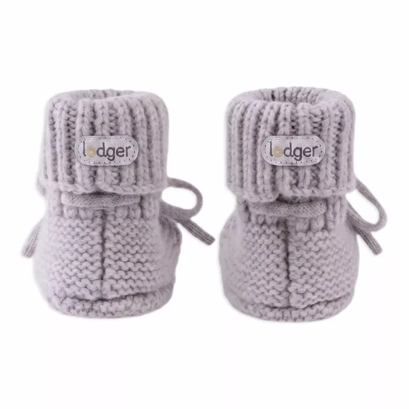 Lodger Slipper Merino Wool kūdikių batukai, Stone, 0-6 mėn.