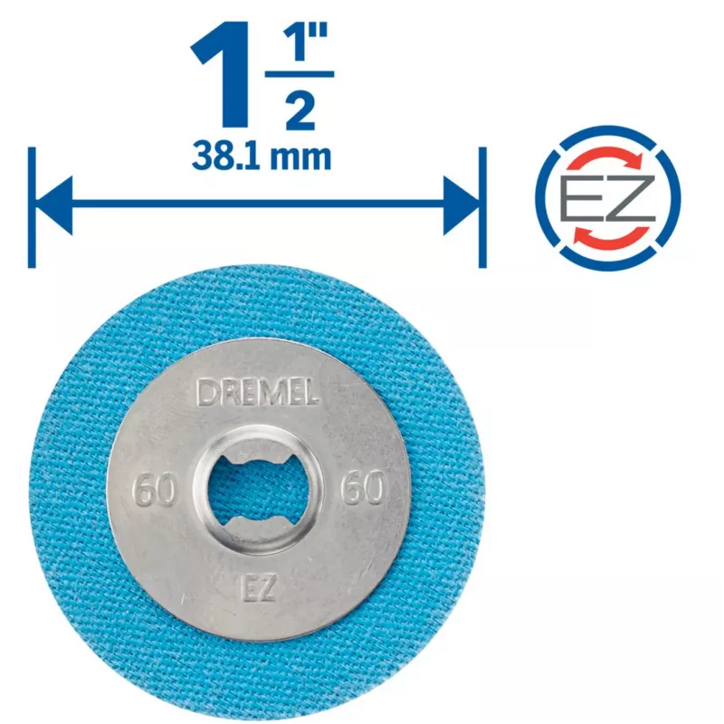 Dremel 2615S411DM šlifavimo diskai, 38,1 mm, 180 grūdėtumo, 3 vnt.