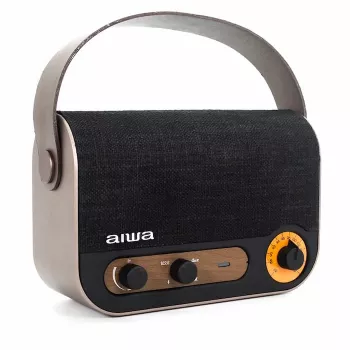 AIWA RBTU-600 nešiojamas Bluetooth radijas su FM, USB, AUX-in, MicroSD, įkraunama baterija