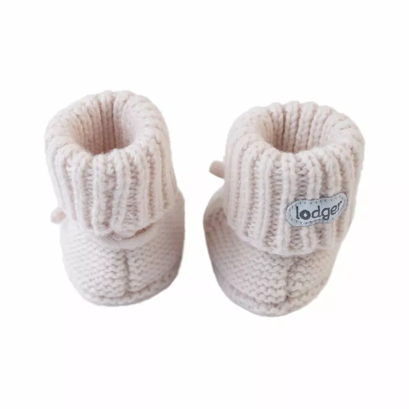 Lodger Slipper Folklore merino vilnos kūdikių šlepetės, Birch, 0-6 mėn.