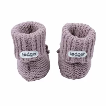 Lodger Slipper Knit kūdikių šlepetės, rausvos spalvos, 0-6 mėn.