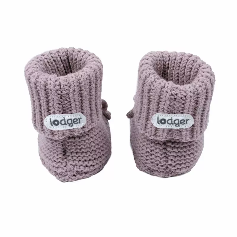 Lodger Slipper Knit kūdikių šlepetės, rausvos spalvos, 0-6 mėn.