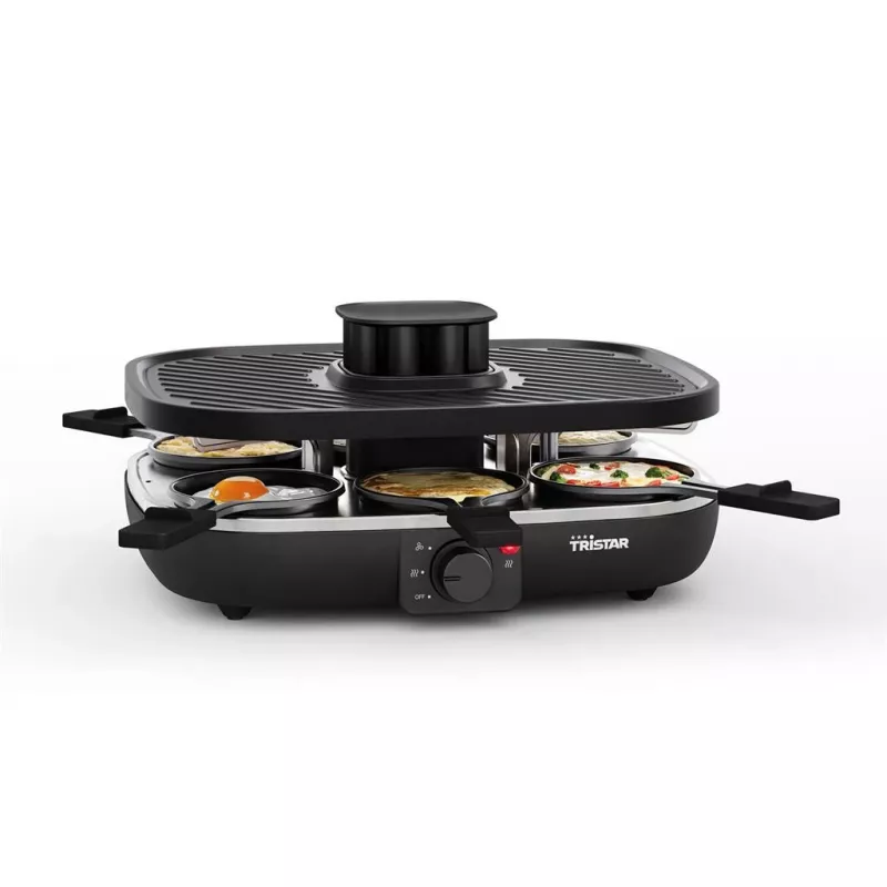 Tristar RA-2760 raclette grilis su 6 keptuvėmis, aktyvioji ventiliacija, juodas