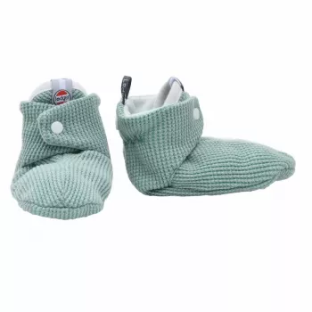 Lodger Slipper Ciumbelle medvilniniai šlepetės, 3-6 mėn., šiltos žalios spalvos
